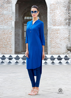 Office Wear Blue Colour Kurti's